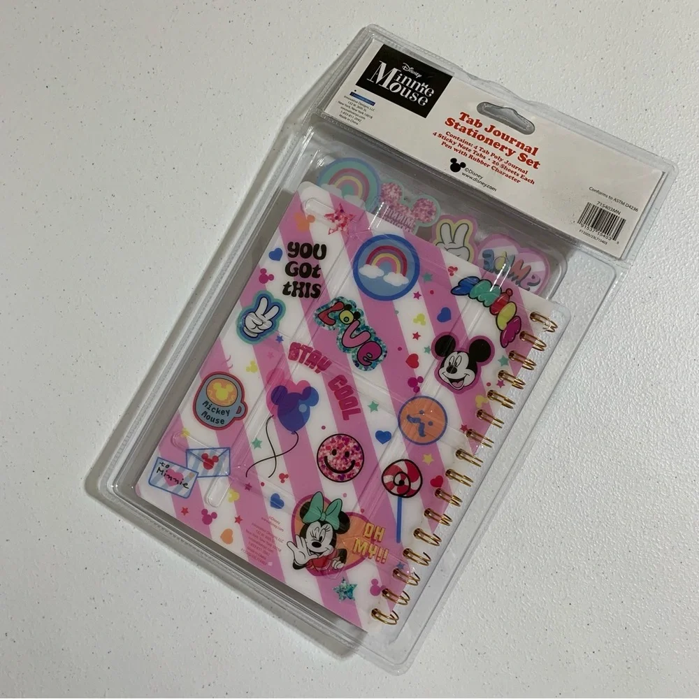 Disney Minnie Mouse Tab Journal Stationery Set-NWT